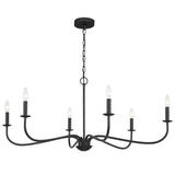 Abells Chandelier 6 Ligths Midnight Black By Generation Lighting