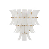 Abigail Sconce 15'' Aged Brass White