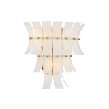 Abigail Sconce 15'' Aged Brass White