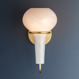 Adams Corner Wall Sconce Aged Brass By Hudson Valley - Front View