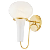 Adams Corner Wall Sconce Aged Brass By Hudson Valley