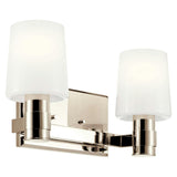 Adani wall Sconce 2 Lights Polished Nickel By Kichler