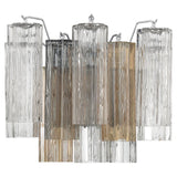 Addis 2 Light Sconce Aged Brass Tronchi Glass Autumn Crystorama