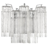 Addis 2 Light Sconce Aged Brass Tronchi Glass Clear Crystorama