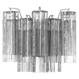 Addis 2 Light Sconce Aged Brass Tronchi Glass Smoke Crystorama