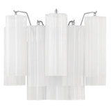 Addis 2 Light Sconce Aged Brass Tronchi Glass White Crystorama