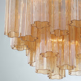 Addis Chandelier Aged Brass Tronchi Glass Amber 17 Inch By Crystorama Detailed View