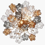 Addis Chandelier Aged Brass Tronchi Glass Autumn 17 Inch By Crystorama - Down View1