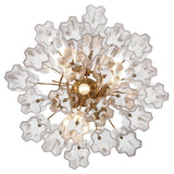 Addis Chandelier Aged Brass Tronchi Glass Clear 17 Inch By Crystorama - Down View1