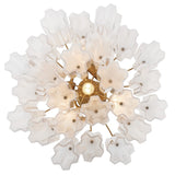 Addis Chandelier Aged Brass Tronchi Glass White 17 Inch By Crystorama Down View