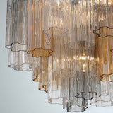 Addis Chandelier Polished Chrome Tronchi Glass Autumn 17 Inch By Crystorama - Detailed View