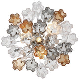 Addis Chandelier Polished Chrome Tronchi Glass Autumn 17 Inch By Crystorama - Down View