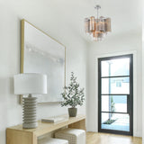 Addis Chandelier Polished Chrome Tronchi Glass Autumn 17 Inch By Crystorama - Lifestyle View