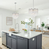 Addis Chandelier Polished Chrome Tronchi Glass Clear 17 Inch By Crystorama - Lifestyle View