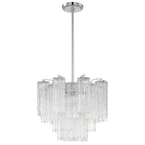 Addis Chandelier Polished Chrome Tronchi Glass Clear 17 Inch By Crystorama