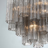 Addis Chandelier Polished Chrome Tronchi Glass Smoke 17 Inch By Crystorama - Detailed View