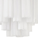 Addis Chandelier Polished Chrome Tronchi Glass White 17 Inch By Crystorama - Detailed View