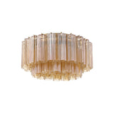 Addis Flush Mount 22.25'' Aged Brass Amber