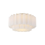 Addis Flush Mount 22.25'' Aged Brass White