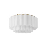 Addis Flush Mount 22.25'' Aged Brass White