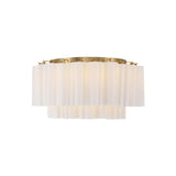 Addis Flush Mount 22.25'' Aged Brass White