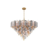 Addis Grand Tiered Chandelier 49" Aged Brass Autumn