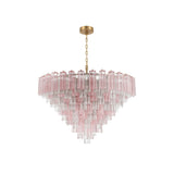 Addis Grand Tiered Chandelier 49" Aged Brass Spring