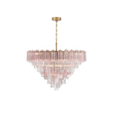 Addis Grand Tiered Chandelier 49" Aged Brass Spring
