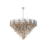 Addis Grand Tiered Chandelier 49" Polished Chrome Autumn