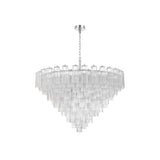 Addis Grand Tiered Chandelier 49" Polished Chrome Clear