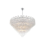 Addis Grand Tiered Chandelier 49" Polished Chrome Clear