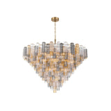 Addis Grand Tiered Chandelier 62" Aged Brass Autumn