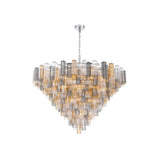 Addis Grand Tiered Chandelier 62" Polished Chrome Autumn