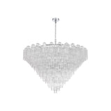 Addis Grand Tiered Chandelier 62" Polished Chrome Clear