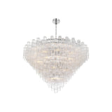 Addis Grand Tiered Chandelier 62" Polished Chrome Clear