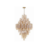 Addis Tiered Chandelier 31.5'' Aged Brass Amber