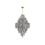 Addis Tiered Chandelier 31.5'' Aged Brass Smoke