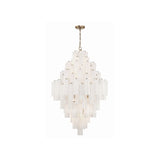 Addis Tiered Chandelier 31.5'' Aged Brass White