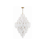 Addis Tiered Chandelier 31.5'' Aged Brass White