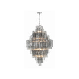 Addis Tiered Chandelier 31.5'' Polished Chrome Smoke