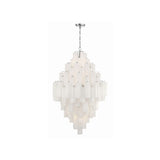 Addis Tiered Chandelier 31.5'' Polished Chrome White