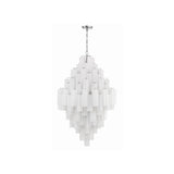 Addis Tiered Chandelier 31.5'' Polished Chrome White