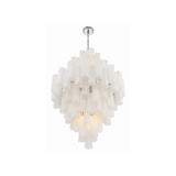 Addis Tiered Chandelier 31.5'' Polished Chrome White
