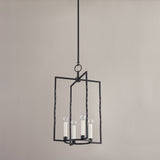 Adelaide Lantern Medium Textured Black By Mitzi Side View