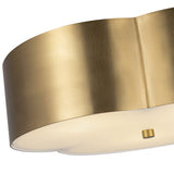 Adella Flush Mount Brushed Gold By Alora - Detailed View