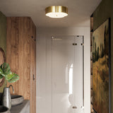 Adella Flush Mount Brushed Gold By Alora - Lifestyle View