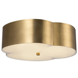 Adella Flush Mount Brushed Gold By Alora - Side Vuew