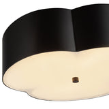 Adella Flush Mount Matte Black By Alora - Detailed View