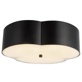 Adella Flush Mount Matte Black By Alora - Front View