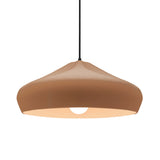 Adobe-Black Cord Crease Large Ceramic Pendant by Justice Design